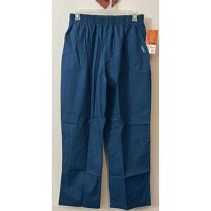 Landau XL Blue-Green Pull-On Classic Relaxed Adult Unisex Scrub Pants NWT! MZZ5
